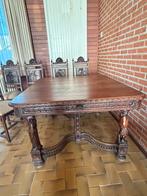 Antieke eettafel met 8 stoelen, Antiek en Kunst, Antiek | Meubels | Stoelen en Banken, Ophalen