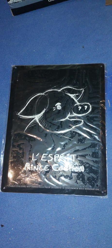 Reclamebord Rince Cochon (zwart) (in originele verpakking), Verzamelen, Biermerken, Nieuw, Reclamebord, Plaat of Schild, Overige merken