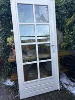 hardhouten buitendeur, Doe-het-zelf en Verbouw, Deuren en Horren, Ophalen, Gebruikt, 80 tot 100 cm, Buitendeur