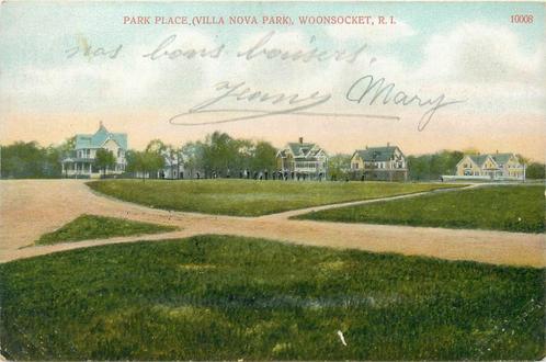 (701-449-001) Woonsocket RI Villa Nova Park, Verzamelen, Ansichtkaarten | Buitenland, Buiten Europa, Verzenden