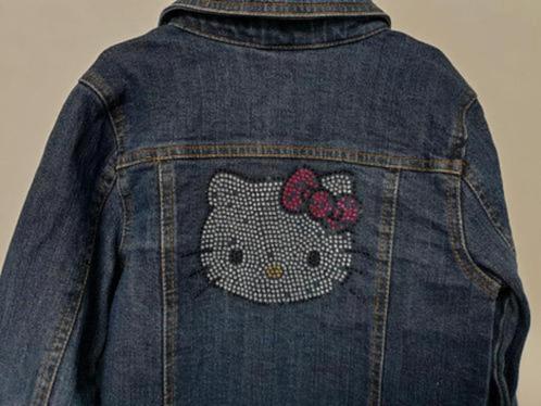 Hello Kitty spijker jas, maat 122-128, Kinderen en Baby's, Kinderkleding | Maat 122, Gebruikt, Meisje, Jas, Ophalen of Verzenden