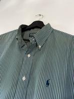 Ralph Lauren Overhemd – Groen/Wit Gestreept – XL Custom Fit, Blauw, Ralph Lauren, Ophalen of Verzenden, Zo goed als nieuw