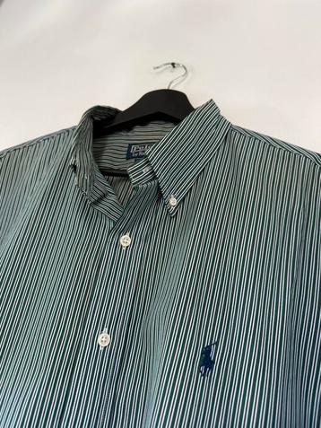 Ralph Lauren Overhemd – Groen/Wit Gestreept – XL Custom Fit beschikbaar voor biedingen