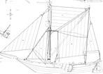 Bouwtekeningen van de Hoogaars zeilboot / vissersboot, Hobby en Vrije tijd, Modelbouw | Boten en Schepen, Ophalen of Verzenden