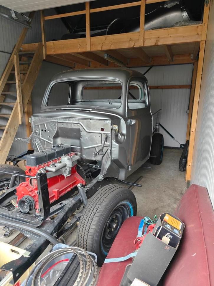 Project Ford F100 oldtimer 1952 ter Overname, Auto-onderdelen, Carrosserie en Plaatwerk, Ford, Oldtimer onderdelen, Voor, Achter