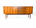 Vintage notenhouten sideboard, jaren ‘60, 150 tot 200 cm, Ophalen of Verzenden, Zo goed als nieuw, Vintage retro buisframe design rotan webbing papercord