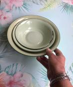 Mintgroene emaille nestschalen | 3 maten |, Antiek en Kunst, Antiek | Emaille, Ophalen of Verzenden