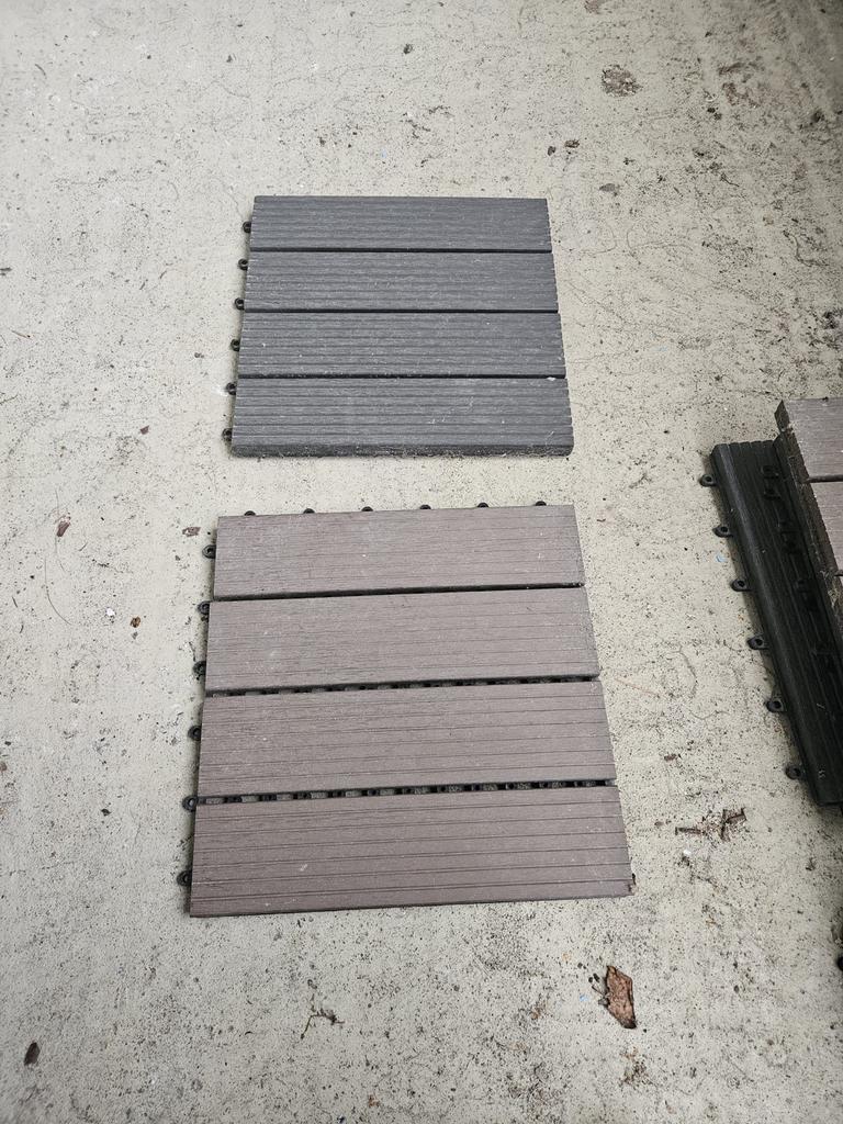 54 stuks Terrastegels / Balkontegels - Kunststof, Tuin en Terras, Tegels en Klinkers, Kunststof, Gebruikt, Ophalen of Verzenden