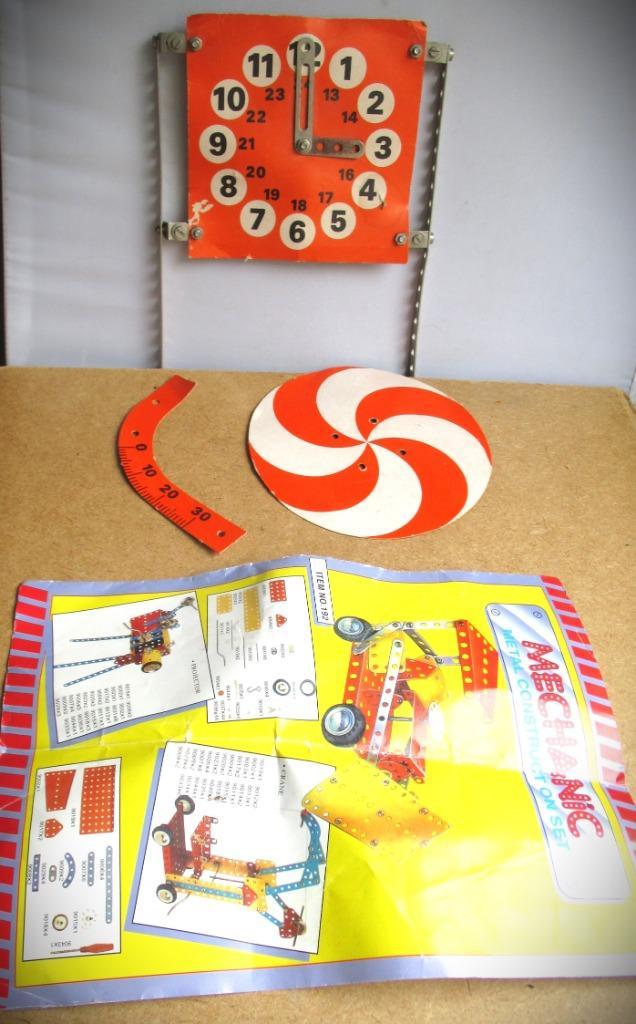 Constructie speelgoed Meccano ?~Klok~werkboek~draaischijf, Verzamelen, Speelgoed, Gebruikt, Ophalen of Verzenden