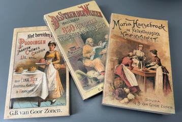 Ouderwetse klassieke kookboekjes opnieuw uitgebracht, 3stuks beschikbaar voor biedingen