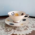 Prachtige art deco theekop en schotel, Antiek en Kunst, Antiek | Servies los, Ophalen of Verzenden