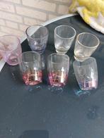 Retro borrelglaasjes gekleurd, Verzamelen, Glas en Borrelglaasjes, Ophalen of Verzenden, Gebruikt, Borrel- of Shotglas