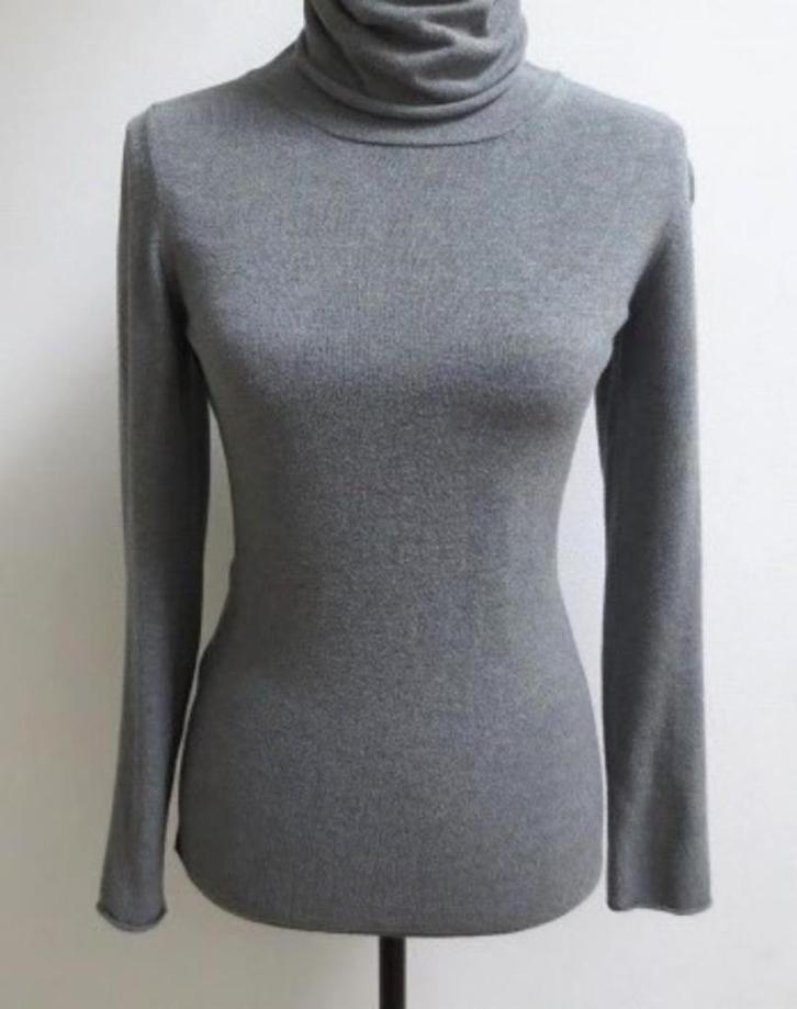 ZGAN! Woman by Earn dames fijngebreide coltrui GRIJS 34, Kleding | Dames, Truien en Vesten, Zo goed als nieuw, Maat 34 (XS) of kleiner