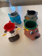 Set van 4 vrolijke dierenbekers, Huis en Inrichting, Keuken | Servies, Overige materialen, Ophalen of Verzenden, Zo goed als nieuw