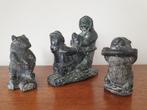 3 Vintage beeldjes The wolf sculptures. Collectie Eskimo's, Verzamelen, Beelden en Beeldjes, Ophalen of Verzenden, Zo goed als nieuw
