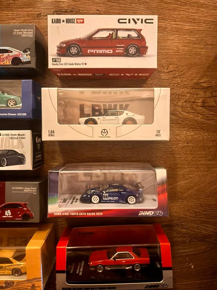 Diverse 1:64 JDM modellen kaidohouse inno64 timemicro miniGT, Hobby en Vrije tijd, Modelauto's | Overige schalen, Nieuw, Auto