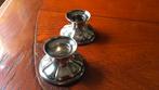 2 PRACHTIGE ZILVER ANTIEKE ART DECO DUITSE KANDELAARTJES, Ophalen of Verzenden, Zilver