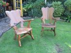 massief eiken stoelen, Huis en Inrichting, Stoelen, Ophalen, Gebruikt, Bruin, Eén