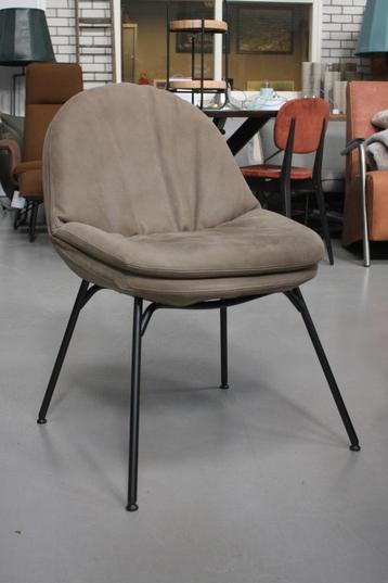 2 x luxe eetkamerstoel CURTIS Jess design echt leer naturel  beschikbaar voor biedingen