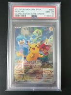 Pikachu promo 001/SV-p japans PSA 10, Foil, Ophalen of Verzenden, Losse kaart, Zo goed als nieuw