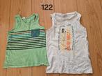 2 gilet hemdje maat 122 wit groen, Gebruikt, Ophalen of Verzenden, Shirt of Longsleeve, Jongen