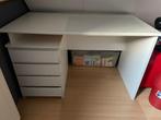 Wit bureau gebruikt met 4 lades., Huis en Inrichting, Bureaus, Ophalen, Gebruikt