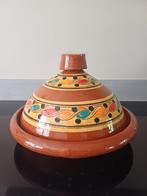 Tajine 35cm, handbeschilderd, Huis en Inrichting, Ophalen of Verzenden, Zo goed als nieuw, Overige materialen