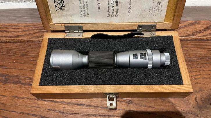 Tesa telwerk 3-punts binnenmicrometer schroefmaat 30-40mm, Doe-het-zelf en Verbouw, Meetapparatuur, Zo goed als nieuw, Afstand