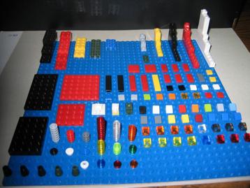 Lego Platen/Tegels/Bedrukte stenen/Takel/Divers 270 stuks beschikbaar voor biedingen