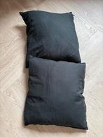 2 kussens (zwart, Ikea, zeer nette staat!), Ophalen of Verzenden, Zo goed als nieuw, Zwart, Vierkant