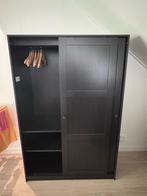 Zwarte Schuifdeur Kledingkast 117x176, Huis en Inrichting, Kasten | Kledingkasten, Ophalen, 100 tot 150 cm, Zo goed als nieuw