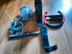 Zwarte Nintendo Wii set met controller + wii-houder + stuur, Ophalen of Verzenden, Zo goed als nieuw, Met 1 controller
