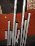 Zinken regen pijp met accessoires, Doe-het-zelf en Verbouw, Buizen en Afvoer, Ophalen, Gebruikt, 60 tot 80 mm, Zink