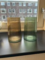 Westwing glazen vaas van ribbelglas, Ophalen, Nieuw, Glas