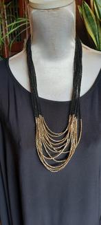 Antieke etnische tribal ketting, zwart koraal., Sieraden, Tassen en Uiterlijk, Antieke sieraden, Ophalen of Verzenden, Overige materialen