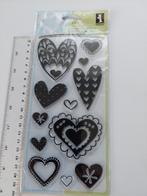 Clearstamps Hearts Valentine Inkadinkado, Hobby en Vrije tijd, Nieuw, Ophalen