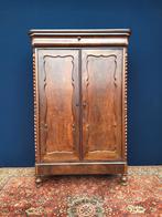 Antieke Biedermeier mahoniehouten linnenkast, meiden kast, Ophalen, Gebruikt, 100 tot 150 cm, Antiek vintage  Biedermeier