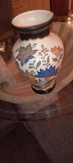 Te koop Gouda plateel vaas Holland handwerk 439 flora, Antiek en Kunst, Ophalen