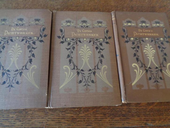 3x dicht werken van da costa in jugenstil kaft, Antiek en Kunst, Antiek | Boeken en Bijbels, Ophalen of Verzenden