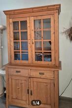 Super Mooie Buffet Vitrine kast met glazen deuren, Huis en Inrichting, Kasten | Buffetkasten, Ophalen, Gebruikt, 100 tot 150 cm