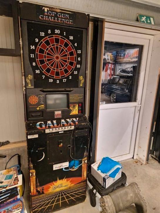 Galaxy top gun challenge dartkast, Verzamelen, Automaten | Overige, Gebruikt, Ophalen