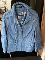 Barbara Lebek gevoorde regenjas - Maat 42 Lichtblauw, Ophalen of Verzenden, Zo goed als nieuw, Maat 42/44 (L), Blauw