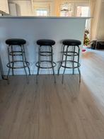 Barkrukken 3 stukks hoogte 77cm., Huis en Inrichting, Barkrukken, Ophalen, Gebruikt, Met voetsteun, 60 tot 90 cm