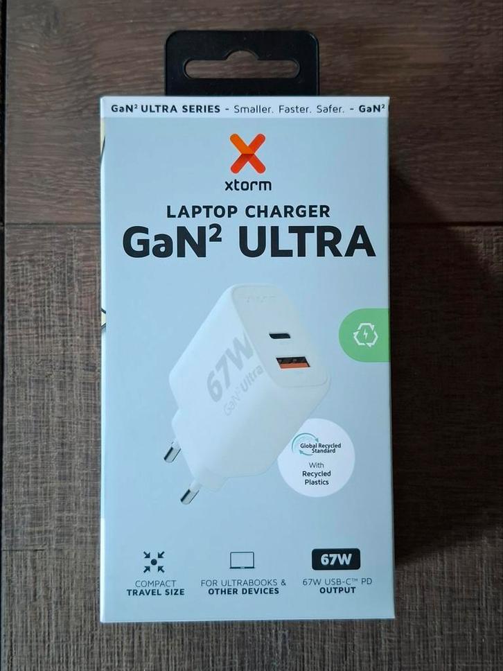 Nieuwe Xtorm GaN² ultra 67w laptop/telefoon adapter oplader, Computers en Software, Laptop-opladers, Ophalen of Verzenden