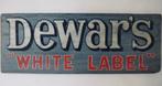 Handgeschilderd pubbord/Dewar's White Label/Schotse whisky, Ophalen of Verzenden, Zo goed als nieuw, Reclamebord