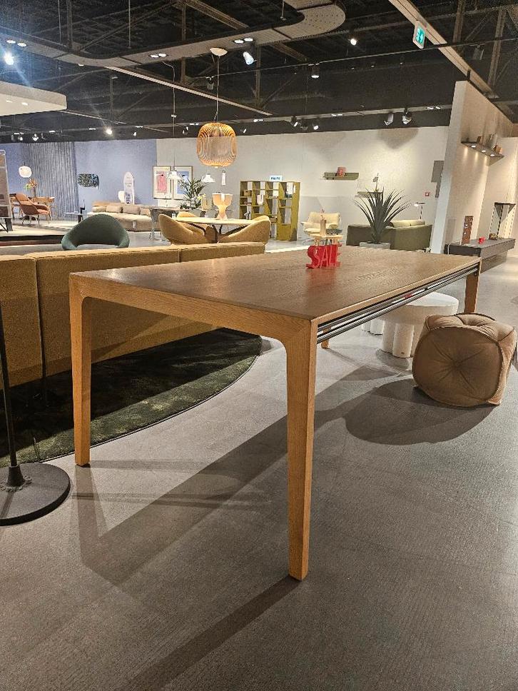 Harvink eiken eettafel 220x100 splinter, Huis en Inrichting, Tafels | Salontafels, Zo goed als nieuw, 75 cm of meer, 50 tot 100 cm