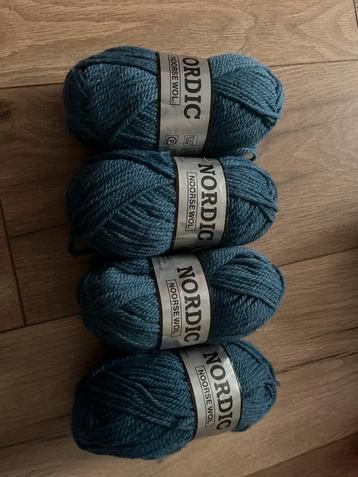 Nordic Noorse Wol - 4 Bollen Blauw beschikbaar voor biedingen
