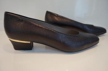 PAOLO MICELLI instappers lage pumps zwart goud leer mt 39 40 beschikbaar voor biedingen