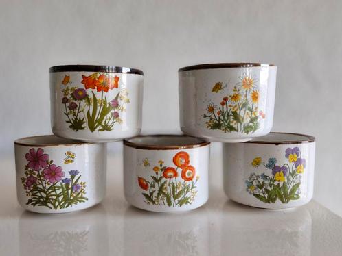 Vijf kommetjes Wildflower, Huis en Inrichting, Keuken | Servies, Zo goed als nieuw, Kom(men), Overige stijlen, Ophalen of Verzenden
