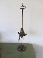 Antieke vierpits olielamp. Verstelbaar. Brons., Ophalen of Verzenden, Brons